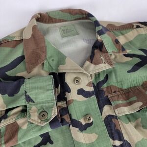 US Military Woodland Camo Combat Jacket Coat Medium Short Hot Weather Green